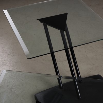 Italian Glass Coffee Table from Bellato, 1980s-UVT-2022505