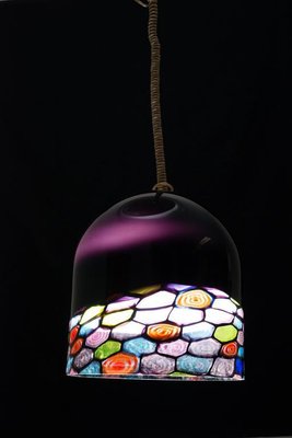 Italian Glass Dome Pendant by Leucos, 1960s-MBH-1032232