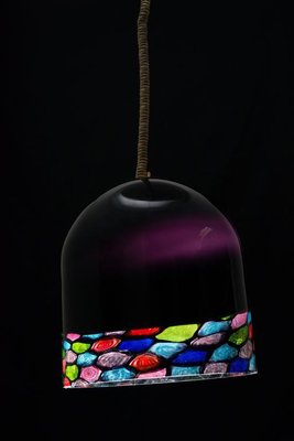 Italian Glass Dome Pendant by Leucos, 1960s-MBH-1032232