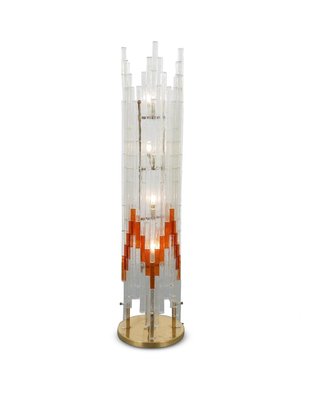 Italian Glass Floor Lamp from Poliarte, 1960s-GG-568534