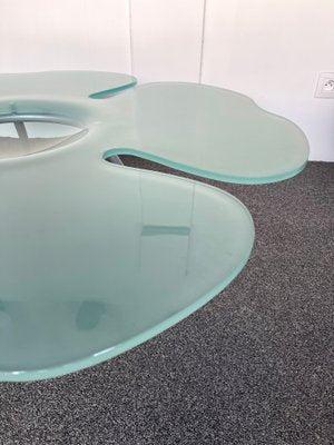 Italian Glass Flower Coffee Table from Glas Italia, 1990s-FUE-1393719