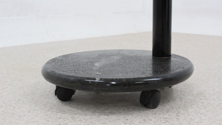 Italian Glass & Marble Swivel Coffee Table, 1980s-ZQ-999106