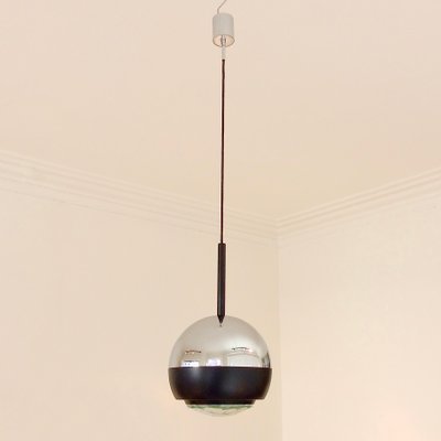 Italian Glass & Metal 1230 Pendant Lamp from Stilnovo, 1960s-EW-870337