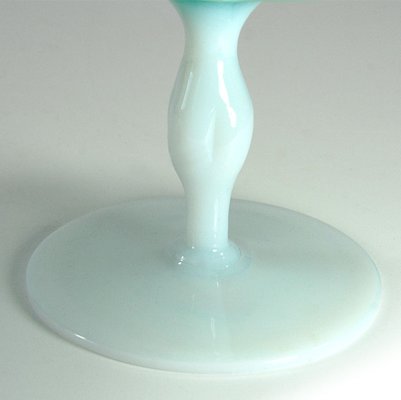 Italian Glass Pedestal Dish from Empoli, 1970s-GIW-2032132