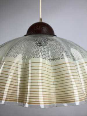 Italian Glass Pendant Lamp with Wavy Edge, 1970s-WZZ-1386239