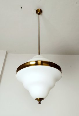 Italian Glass Pendant Light from Arredoluce, 1950s-EI-2023679