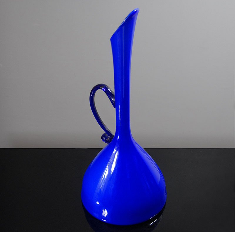 Italian Glass Vase from Empoli, 1950s