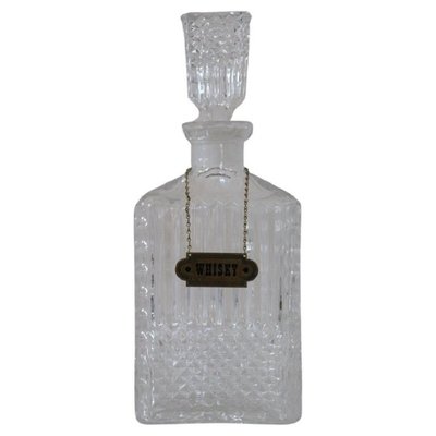 Italian Glass Whiskey Bottle, 1980s-DCO-1336660