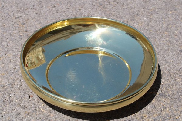 Italian Gold Embossed Brass Bowl, 1950s-EH-707701