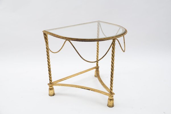 Italian Gold Plated Side Table, 1960s-KQB-1225741