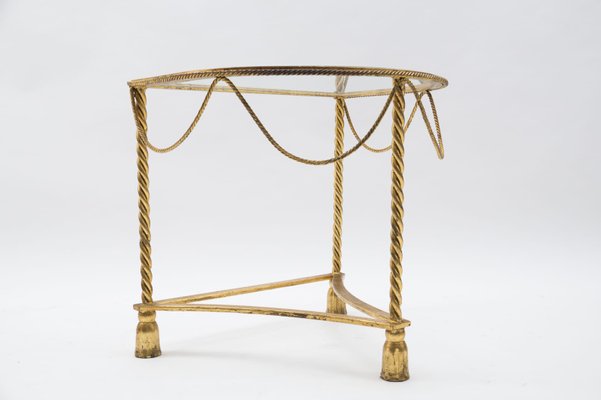 Italian Gold Plated Side Table, 1960s-KQB-1225741