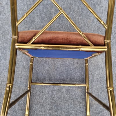 Italian Golden Brass Chair, 1960s-GSF-1098305