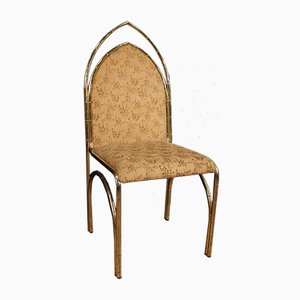 Italian Golden Metal Dining Chairs, 1970s, Set of 6-RP-733539