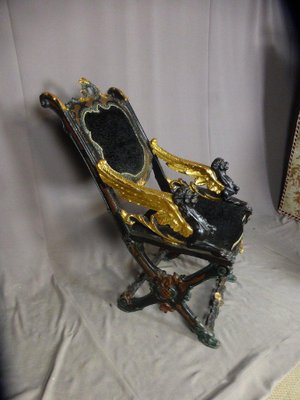 Italian Gondolier Chair, 19th Century-WSV-1124731