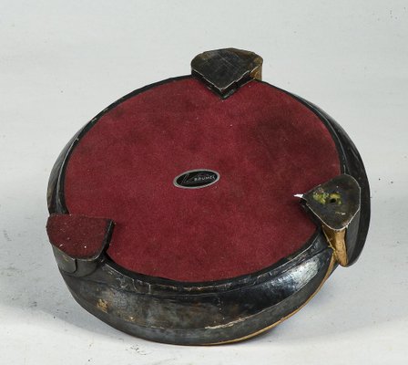 Italian Gray and Golden Metal Resin Ashtray from Brumel, 1950s-RAQ-1255642