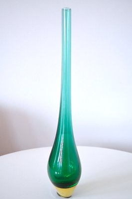 Italian Green Murano Glass Vase by Flavio Poli for Seguso Vetri d'Arte, 1960s-OV-866586