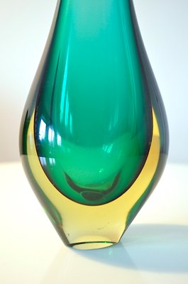 Italian Green Murano Glass Vase by Flavio Poli for Seguso Vetri d'Arte, 1960s-OV-866586