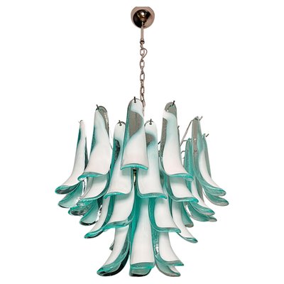 Italian Green Petal Chandelier, Murano, 1995-OVO-2042703