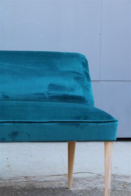 Italian Green Velvet Piccolo Sofa, 1950s-EH-1357990