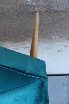 Italian Green Velvet Piccolo Sofa, 1950s-EH-1357990