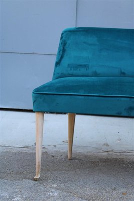 Italian Green Velvet Piccolo Sofa, 1950s-EH-1357990