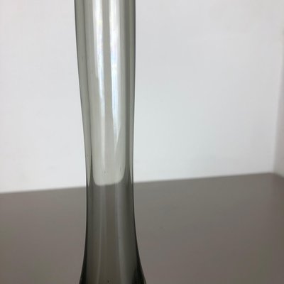 Italian Grey Murano Glass Sommerso Single-Stem Vase by Flavio Poli, 1960s-QZ-1088627