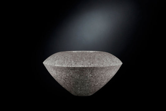 Italian Grigio Low-Density Polyethylene Trotty Vase with Bisazza Mosaic from VGnewtrend