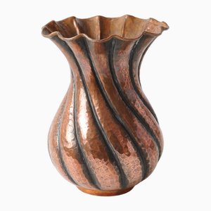 Italian Hammered Copper Vase by Emilio Casagrande, 1930s-IXK-1738917