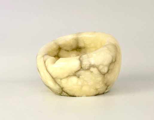 Italian Hand-Carved Alabaster Ashtray, 1960s-ZCY-1812018