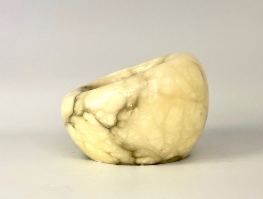 Italian Hand-Carved Alabaster Ashtray, 1960s-ZCY-1812018