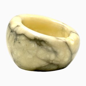 Italian Hand-Carved Alabaster Ashtray, 1960s-ZCY-1812018