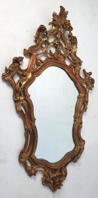 Italian Hand-Carved Gilded Rococo Mirror-FO-1297633