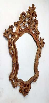 Italian Hand-Carved Gilded Rococo Mirror-FO-1297633