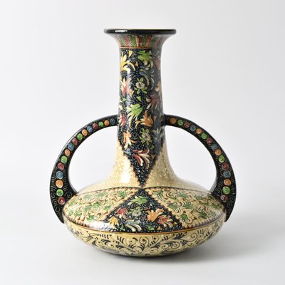 Italian Hand-Painted Pottery Vase from Molaroni, 1950s-IXK-2034034