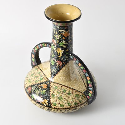 Italian Hand-Painted Pottery Vase from Molaroni, 1950s-IXK-2034034