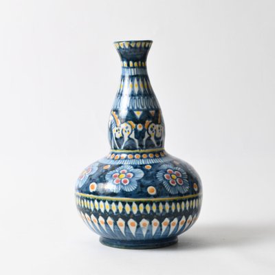 Italian Hand-Painted Vase by Vincenzo Pinto, 1960s-IXK-1420262