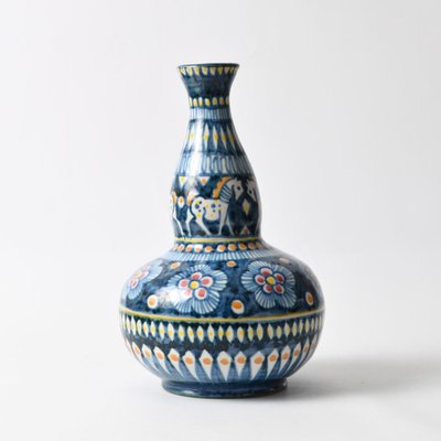 Italian Hand-Painted Vase by Vincenzo Pinto, 1960s-IXK-1420262