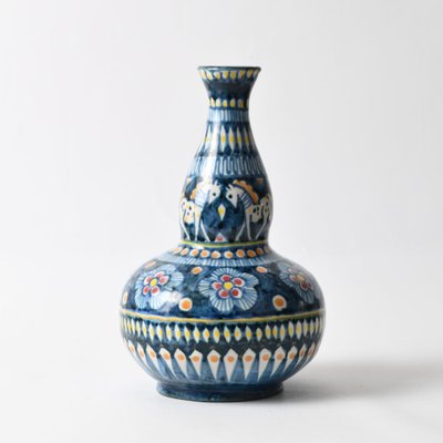 Italian Hand-Painted Vase by Vincenzo Pinto, 1960s-IXK-1420262