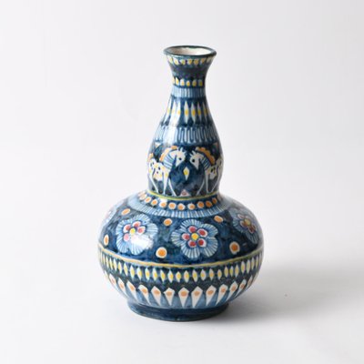 Italian Hand-Painted Vase by Vincenzo Pinto, 1960s-IXK-1420262