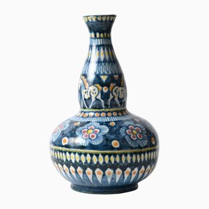 Italian Hand-Painted Vase by Vincenzo Pinto, 1960s-IXK-1420262