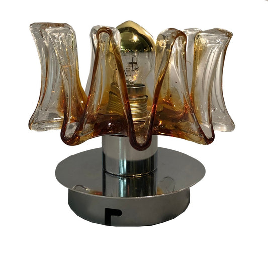 Italian Handcrafted Murano Glass Wall Light or Flush Mount from Effetre Murano, 1960s