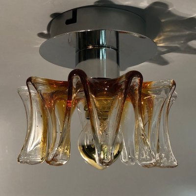 Italian Handcrafted Murano Glass Wall Light or Flush Mount from Effetre Murano, 1960s-HWV-742179