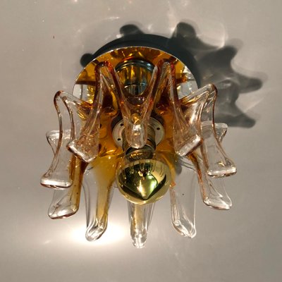 Italian Handcrafted Murano Glass Wall Light or Flush Mount from Effetre Murano, 1960s-HWV-742179