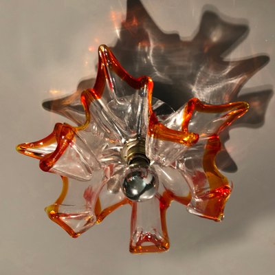 Italian Handcrafted Murano Glass Wall Light or Flush Mount from Effetre Murano, 1960s-HWV-742166