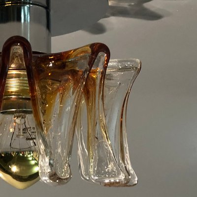 Italian Handcrafted Murano Glass Wall Light or Flush Mount from Effetre Murano, 1960s-HWV-742179