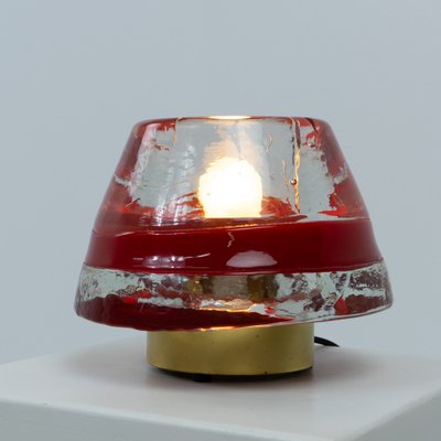 Italian Handmade Glass Table Lamp from Leucos, 1970s-TJQ-1742590