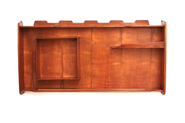 Italian Handmade Walnut Wall Cabinet, 1960s-EZZ-1716357