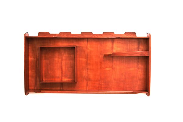 Italian Handmade Walnut Wall Cabinet, 1960s-EZZ-1716357