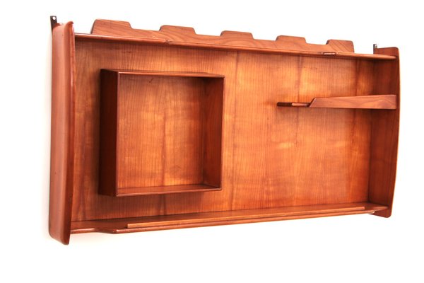 Italian Handmade Walnut Wall Cabinet, 1960s-EZZ-1716357