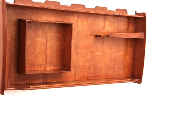 Italian Handmade Walnut Wall Cabinet, 1960s-EZZ-1716357